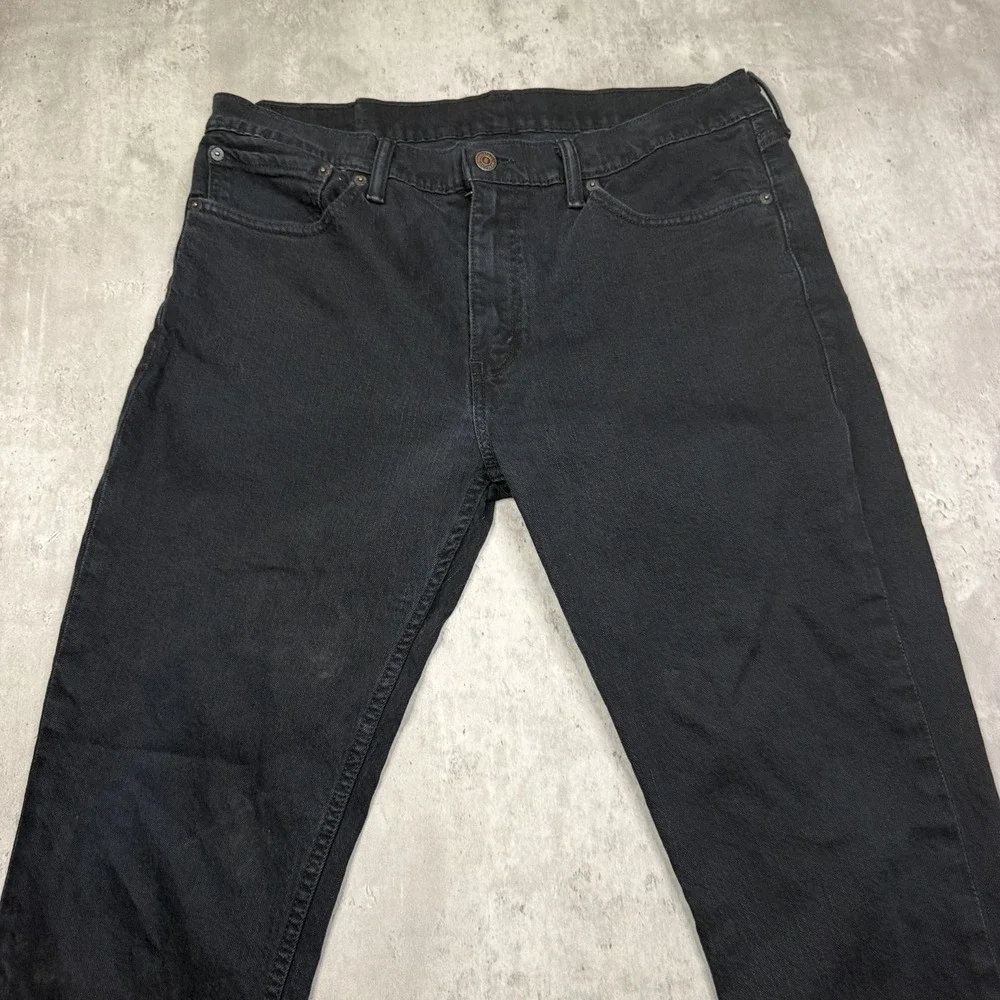 Levis 511 Jeans Slim Fit Stretch Denim Mens 36x30 Black Dark Wash Work USA